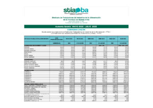 Planilla de Salarios Básicos 2024 STIA PBA